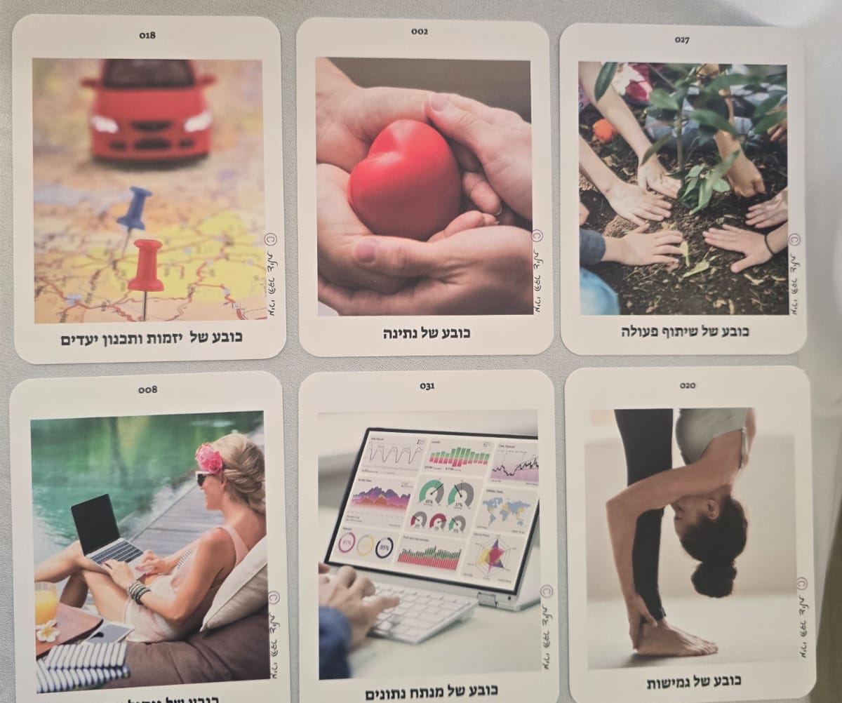ערכת קלפי לכובע שלי שלוש פינות א + ב משחק כובעים מטאפוריים